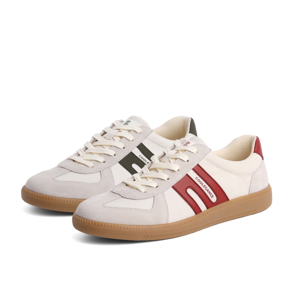 百丽板鞋男秋新商场同款潮流德训鞋撞色休闲小白鞋时尚休闲鞋