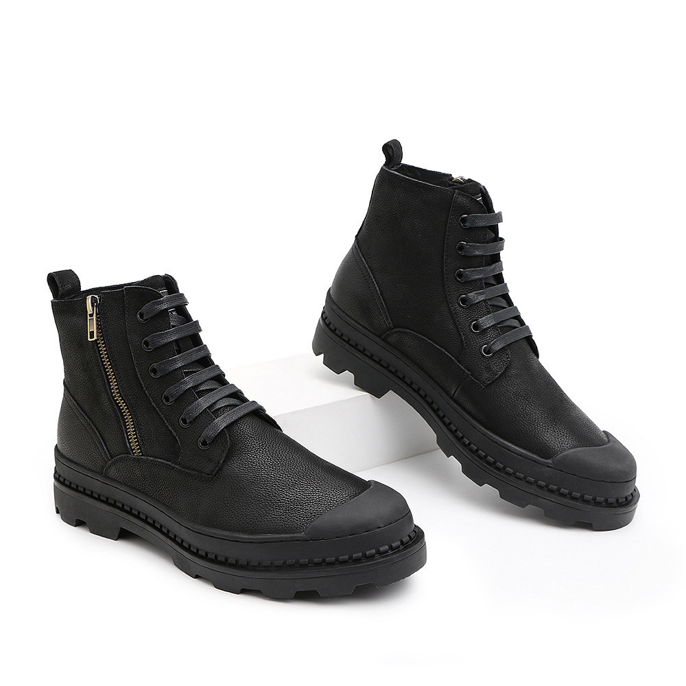 百丽马丁靴男冬商场同款磨砂牛皮保暖靴(绒里)棉鞋5ws01dd8