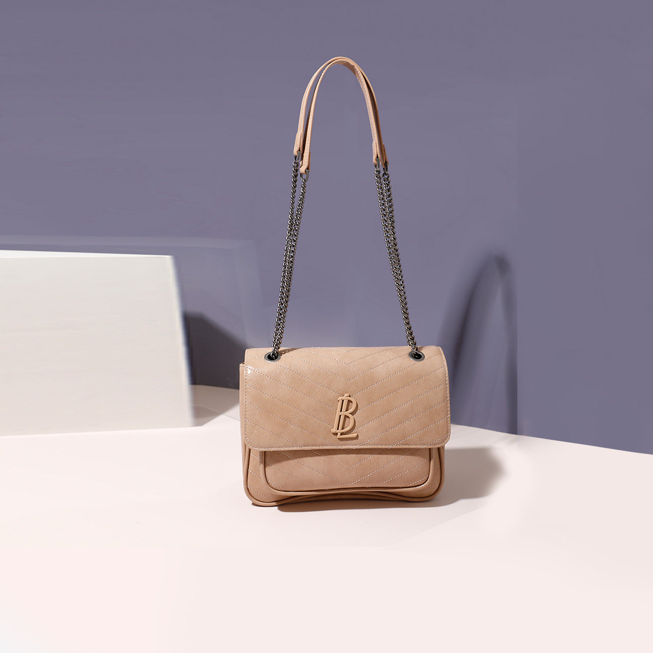 belle/百丽箱包2019冬商场新款小香风菱格单肩/斜挎包x4570dn9b