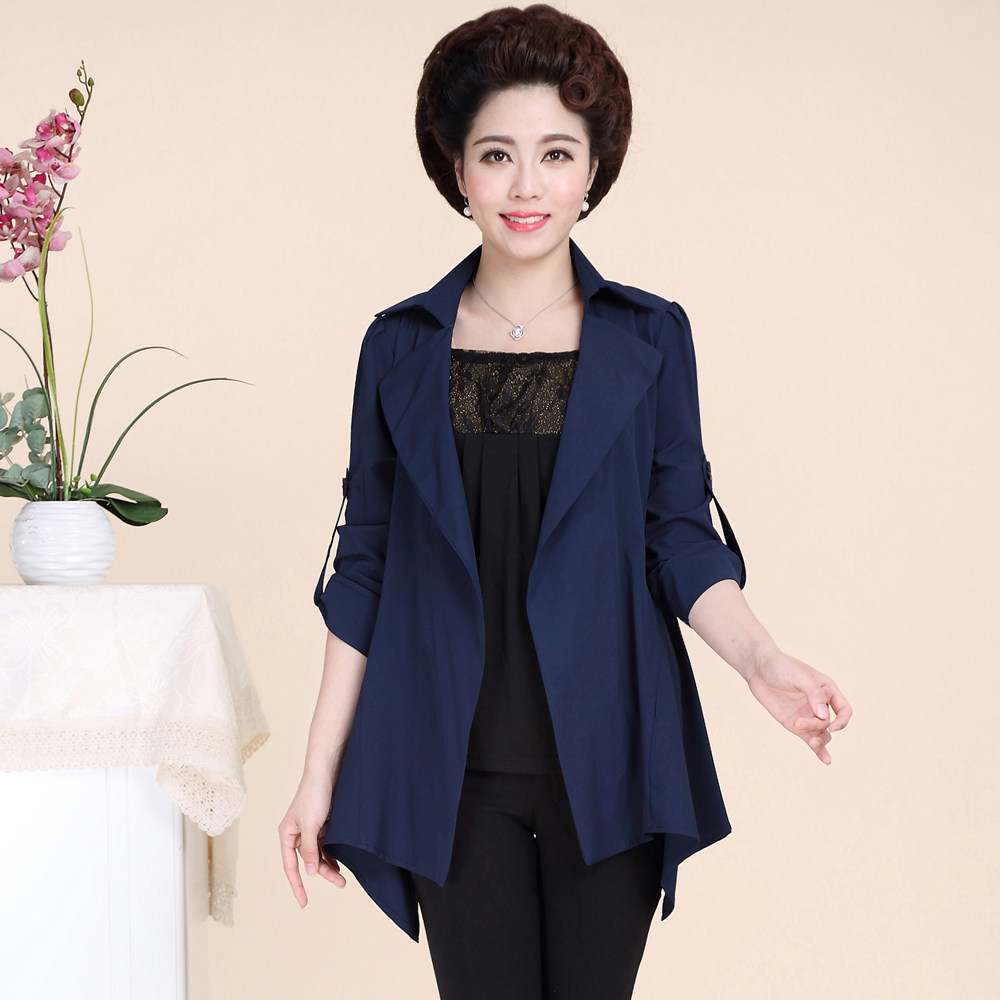 外套2017新款中老年妈妈秋装中年女装风衣春装中老年女装