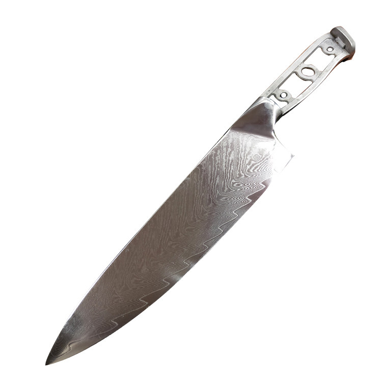 大马士革菜刀胚家用 西式厨刀切肉片刀刀头刀条刀片半成品刀坯