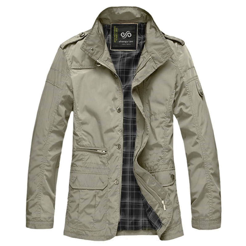 财豹狼秋冬外套男青年休闲夹克男加棉加肥加大男装外套宽松大码潮