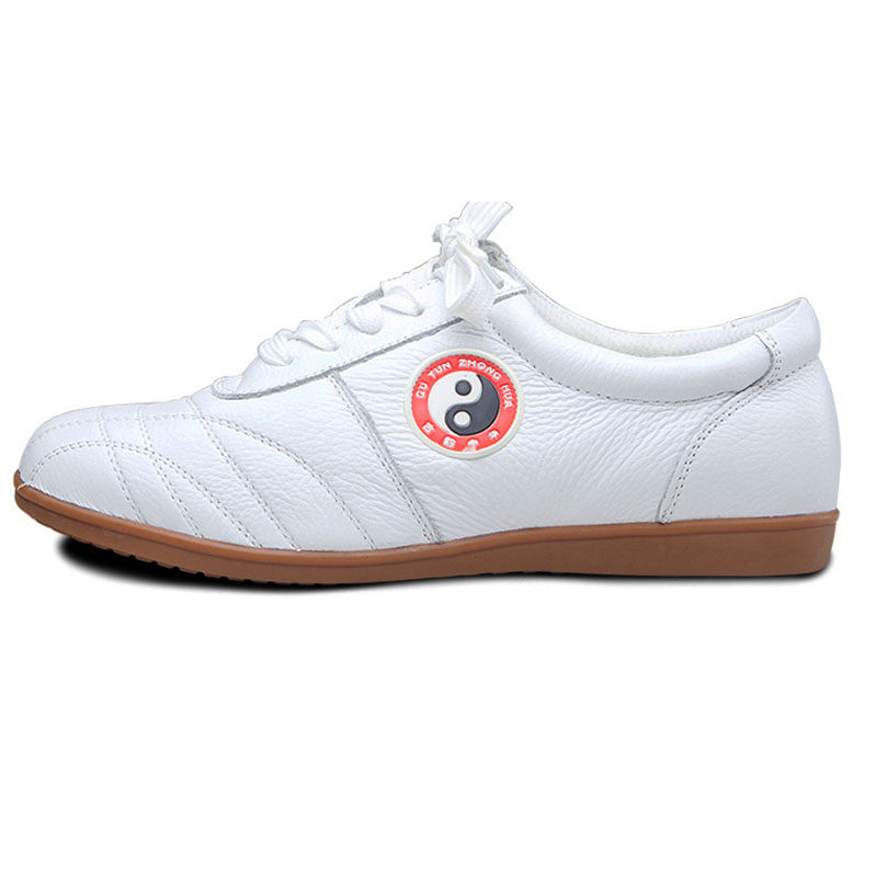 练功古韵中华太极鞋头层软牛真皮牛筋男女武术透气太极鞋