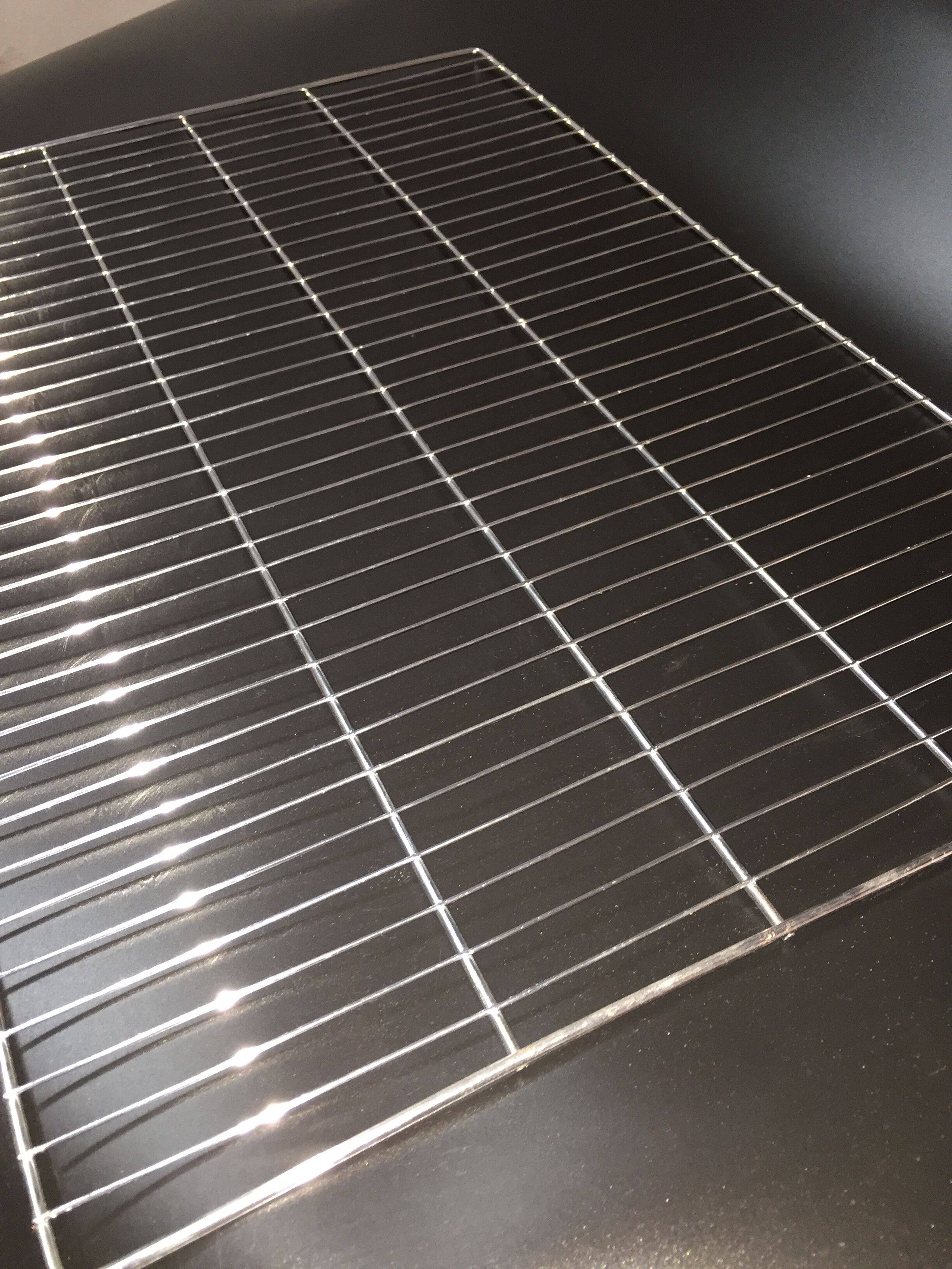 包邮烧烤网片不锈钢40cm加粗烤炉条纹网架厂家烧烤网