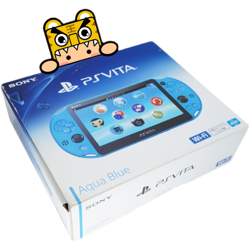 中古原装日版索尼psv2000游戏机掌机psv箱说全水波蓝小虎电玩