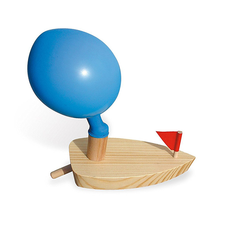 气球船木制动力船科教科学实验戏水新奇玩具送朋友儿童生日礼物