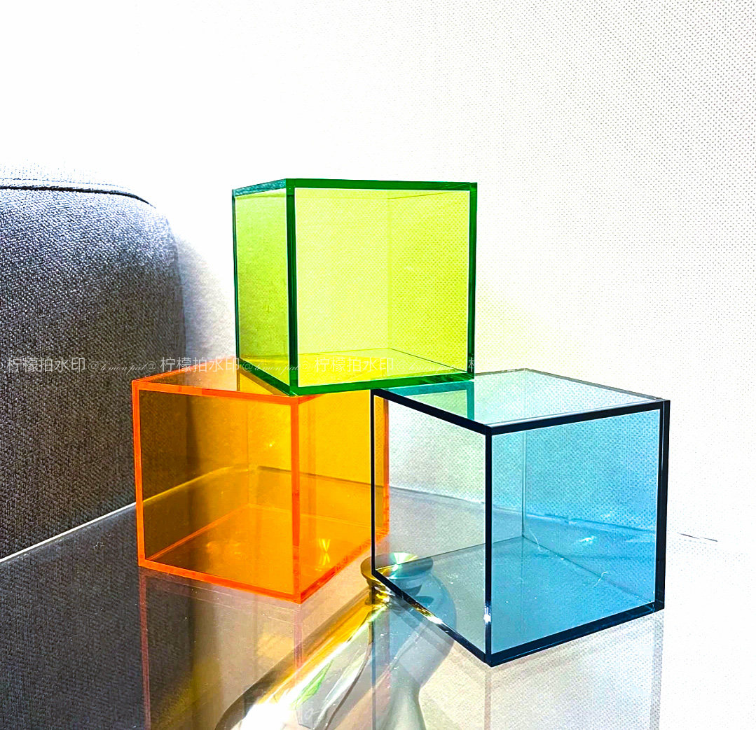 亚克力彩色收纳小盒子拍照道具摆件桌面房间装饰摆件