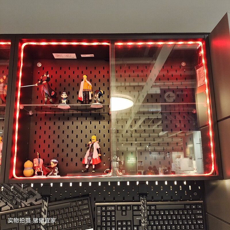 正品宜家rog联名乌浦斯皮玻璃门电竞手办游戏其它柜类