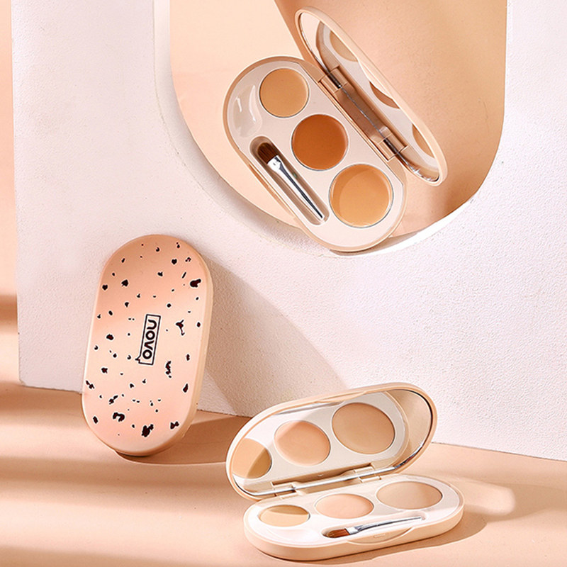 novo三色遮瑕遮盖斑点脸部痘痘黑眼圈遮细男女遮瑕