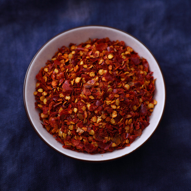 现打红干辣椒粉 (代加工) 红辣椒片中等辣味调料干辣椒 500克包邮