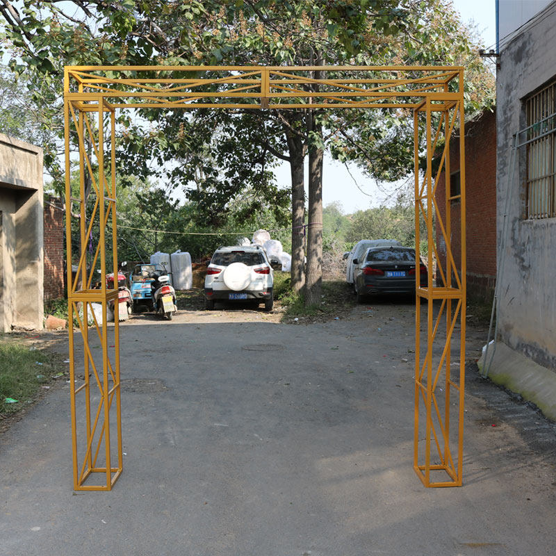 定制架子新款金色婚庆桁架方形拱门背景装饰拱门