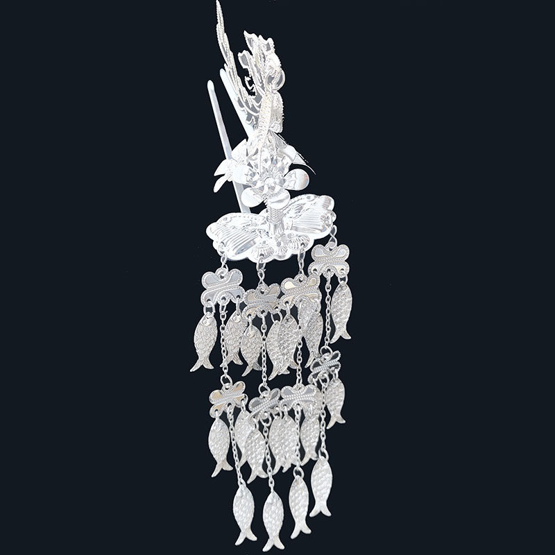 贵州苗族手工帽子少数民族侗族步摇梳子发簪头饰发饰