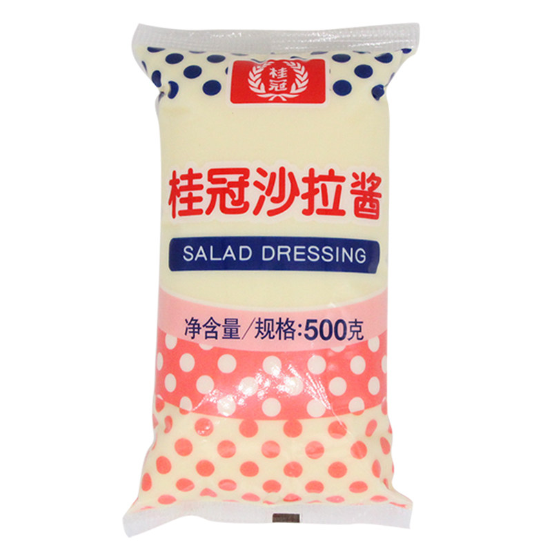 桂冠沙拉酱500g*30包水果蔬菜色拉酱家用西餐汉堡调味酱蘸酱包邮