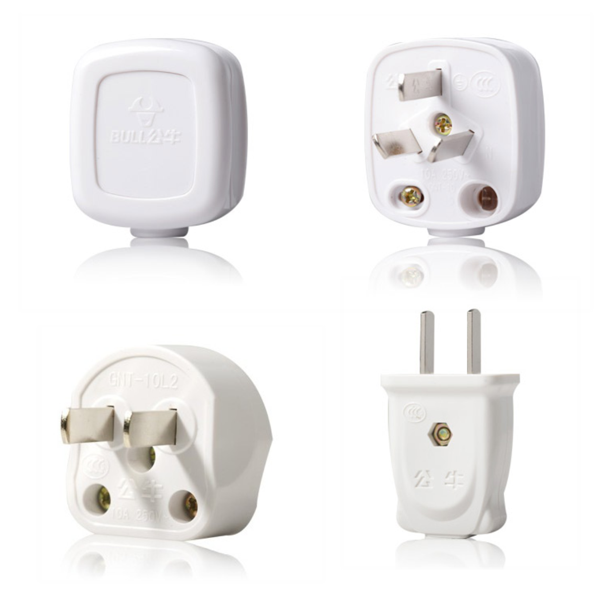 插头公牛10a电源三脚两脚2脚3脚插头