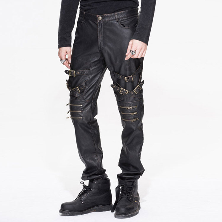 钢铁老爷秋冬男装英伦时尚潮牌街头朋克摇滚直筒休闲裤