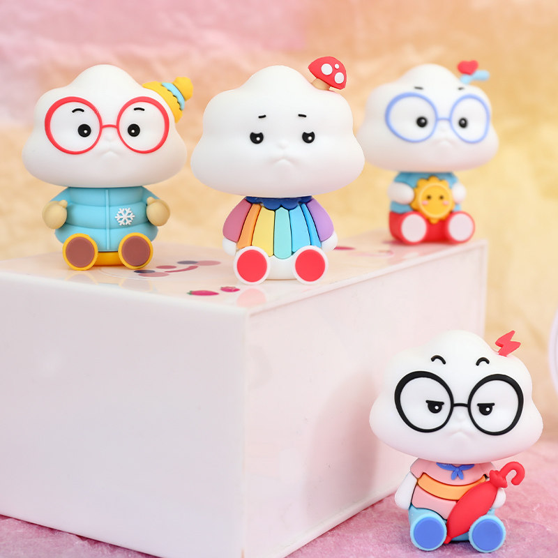 bobbi盲盒可爱少女云朵娃娃摆件公仔手办