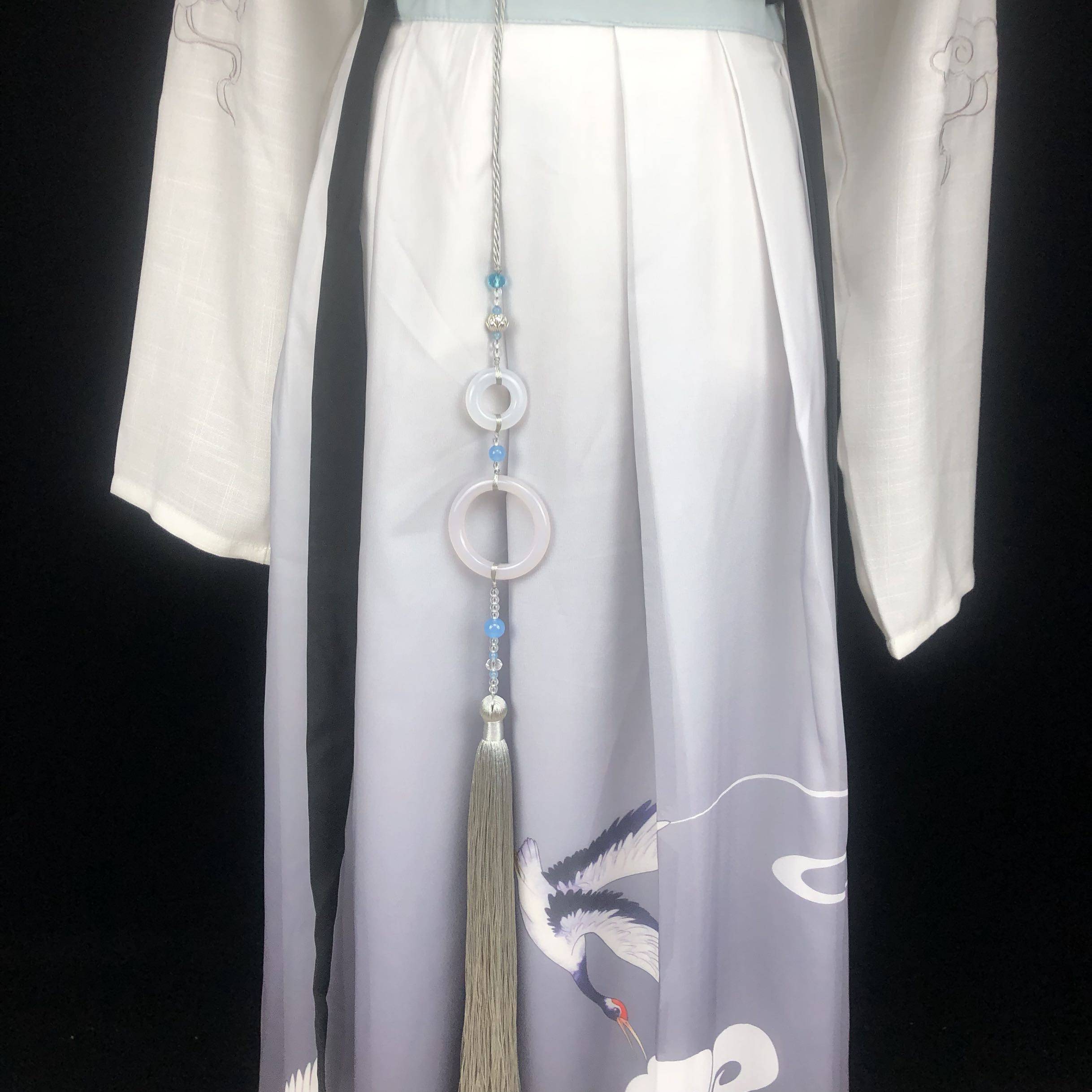 陈情令同款古风周边蓝忘机腰间玉佩配饰禁步古装流苏腰佩压襟坠