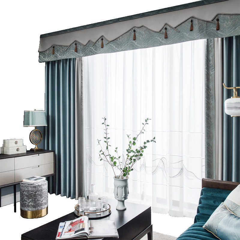 轻奢2020客厅帘头奢风简欧现代简约北欧高档成品窗帘