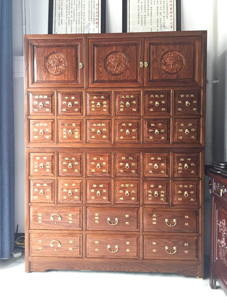 药柜相似商品一文制木纯实木榫卯定做新中式仿古老榆木6抽储物客厅