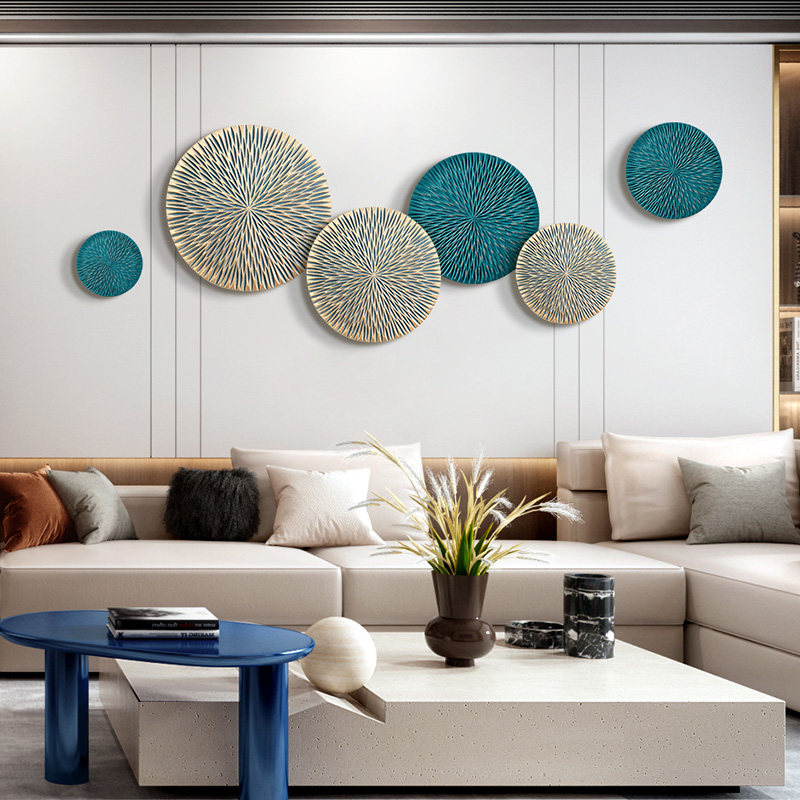 客厅现代简约沙发背景墙装饰挂件墙面立体墙饰木雕壁饰