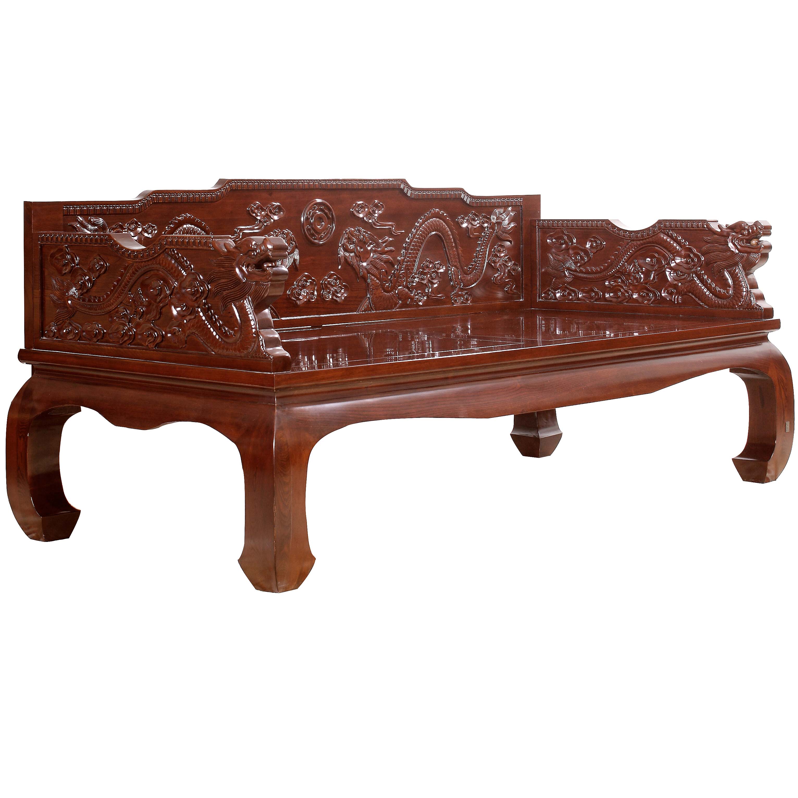 百年印记榆木罗汉床新中式现代实木休闲美人贵妃罗汉床