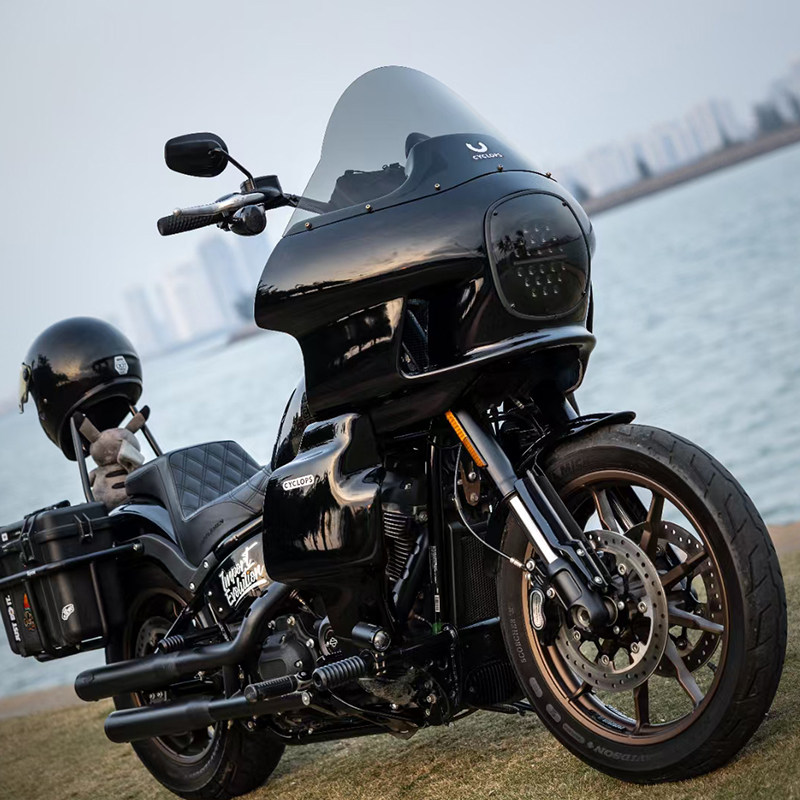 头罩cyclops哈雷软尾ds风格泰坦戴纳xl运动者摩托车前挡风