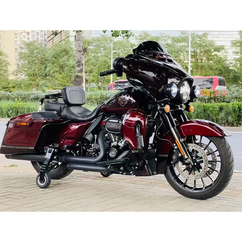 韩国glk哈雷滑翔改装摩托车机翼辅助轮宝马金翼印第安停车启停架