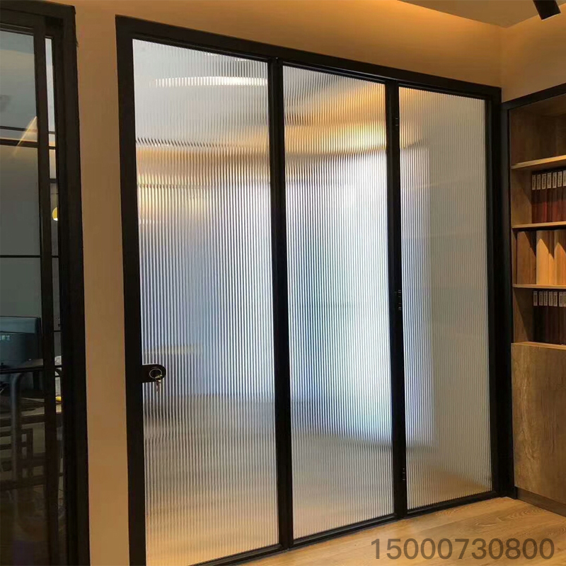定制铝镁合金窄边全景阳台客厅玻璃门折叠门推拉门厨房推拉门移门