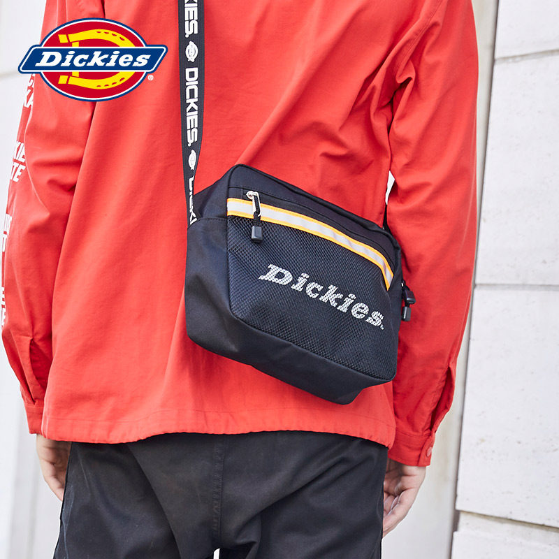 dickies官方新品字母印花撞色休闲小包网格时尚单肩包dk004998