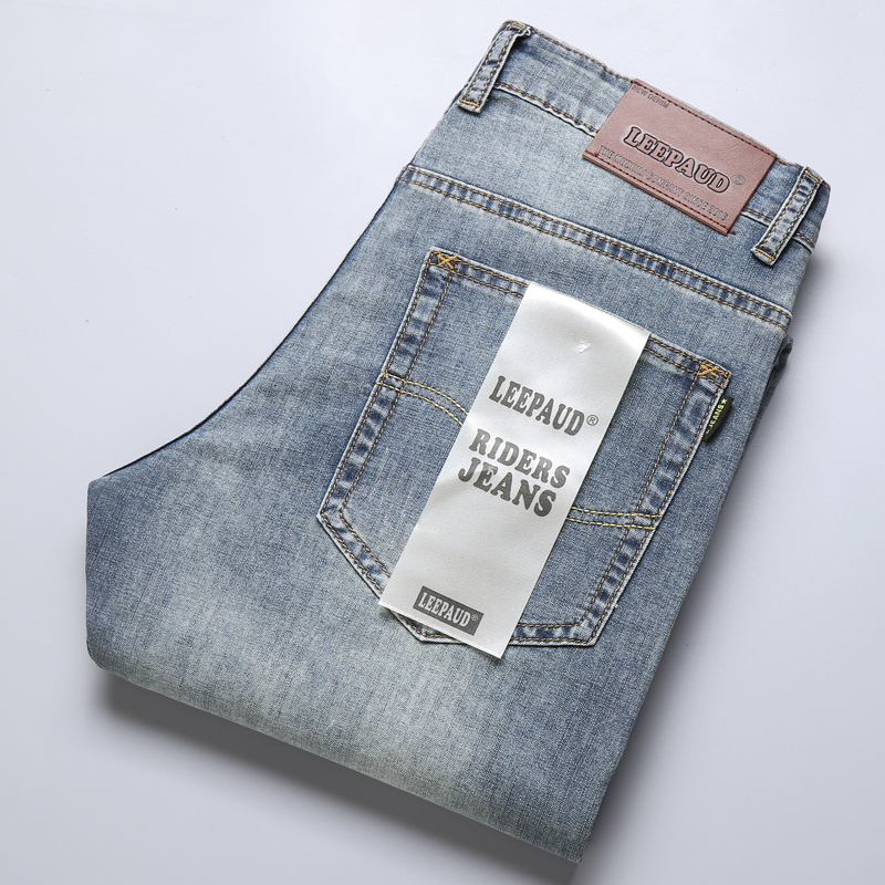 外贸品牌大牌剪标原尾单尾货余单正品出口真品直筒牛仔裤男装薄款