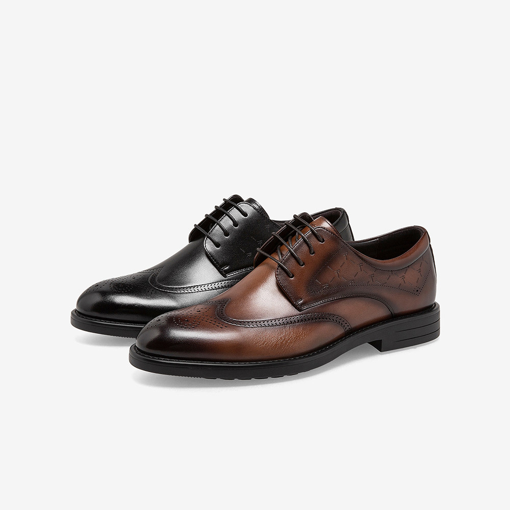 bata正装皮鞋2022商场新款牛皮通勤舒适英伦风正装皮鞋