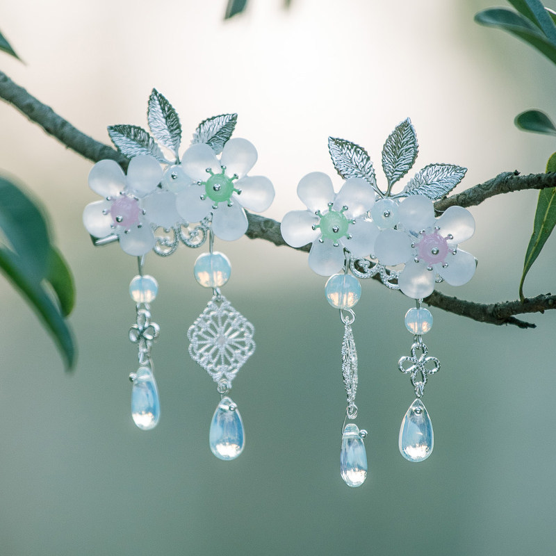 南央汉服原创手工头饰小女孩发饰品女童发夹流苏古风配饰中国风