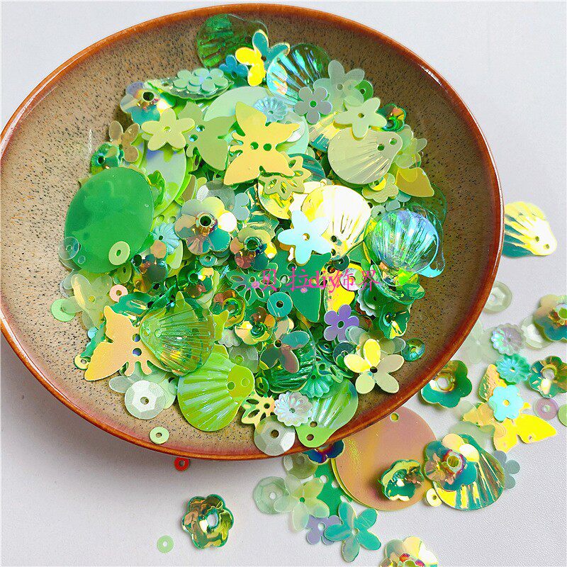 创意混装手缝亮片装饰手工diy贝壳材料包闪片服装辅料饰品配件