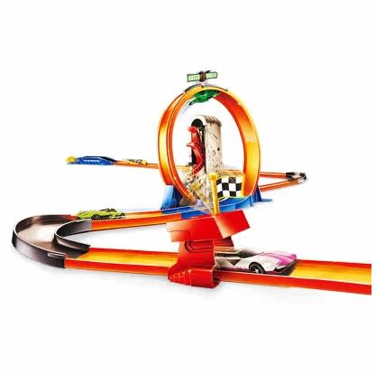 卡奇风火轮轨道车合金火辣小跑车极限跳跃回旋赛道男孩玩具模型