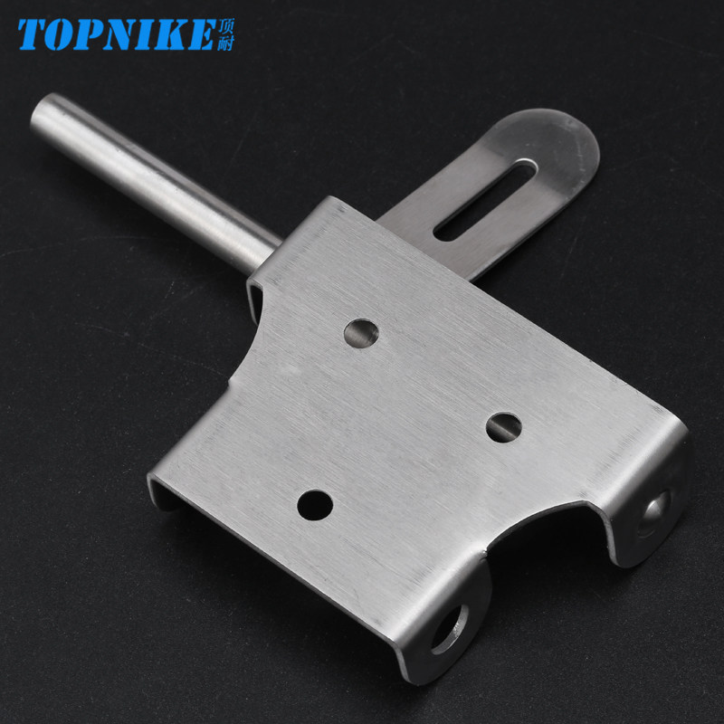 顶耐加厚不锈钢明插销带锁扣防盗门大门房门仓库插销明装门栓门扣