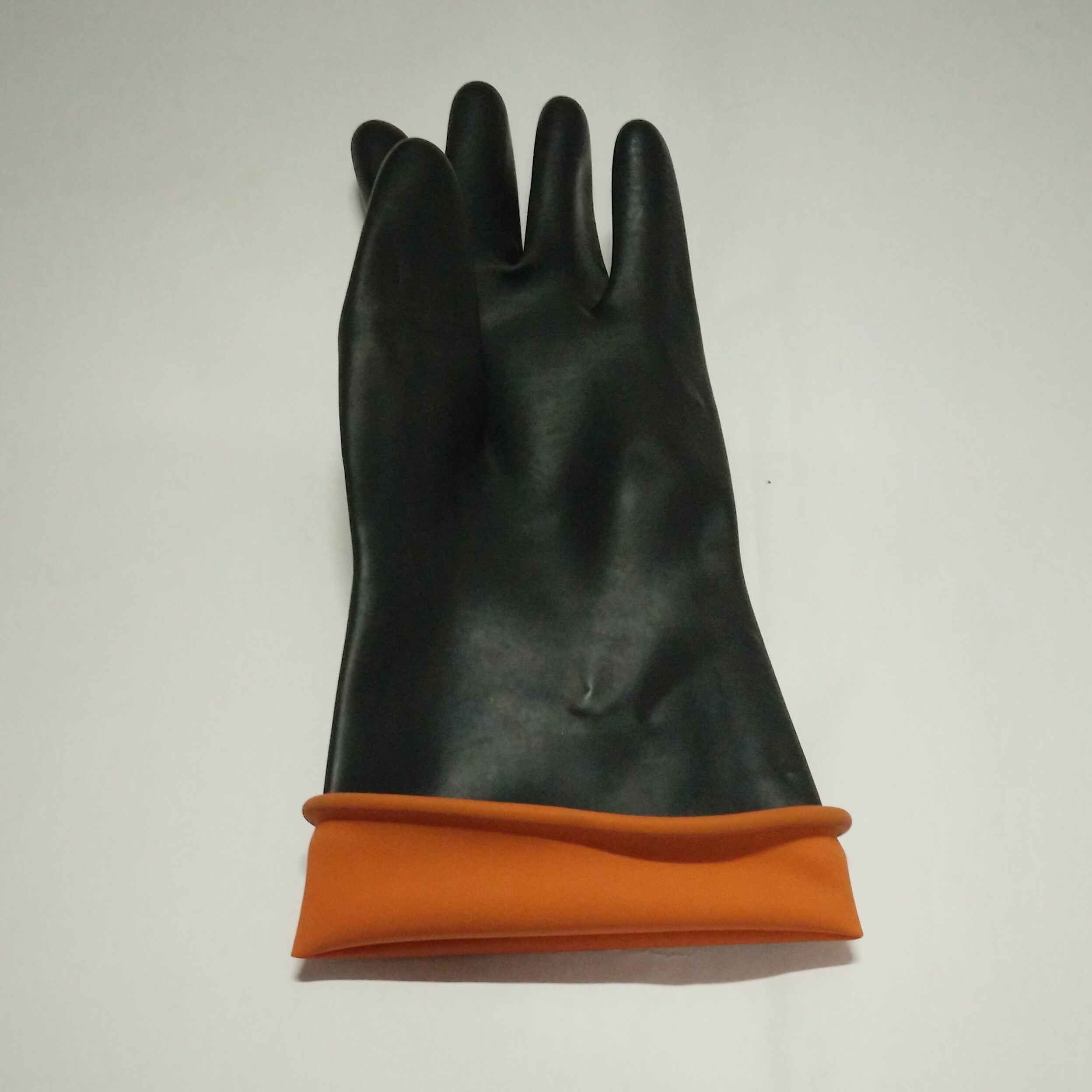 劳保耐酸碱手套工业用乳胶橡胶手套黑色胶皮手套耐油防腐蚀手套