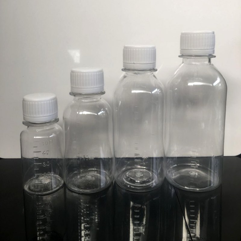 50ml透明塑料瓶样品取样小药瓶塑料分装瓶带盖刻度瓶便携式分装瓶