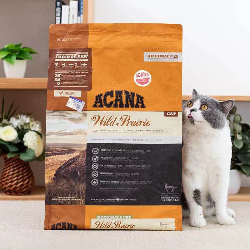 acana爱肯拿猫粮无谷鸡肉盛宴鱼肉成猫幼猫粮宠物主粮1854kg