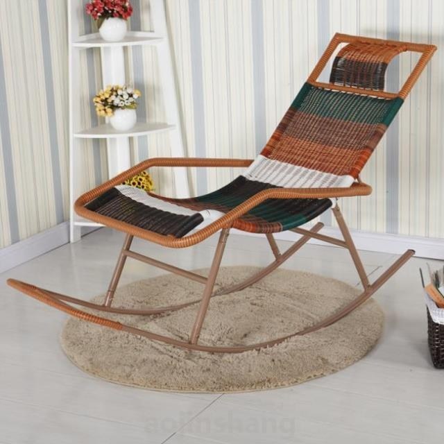 椅摇椅居家藤条休闲椅小孩家用阳台揺摇椅折叠单人加大家庭躺椅逍