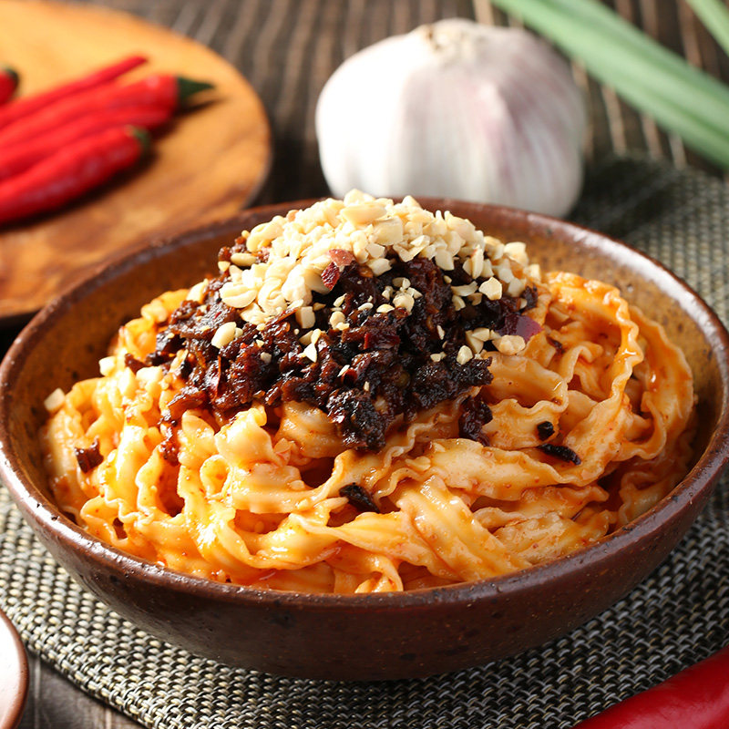 有你一面 椒麻拌面4袋装葱油刀削面宽面条带调料非油炸方便面速食