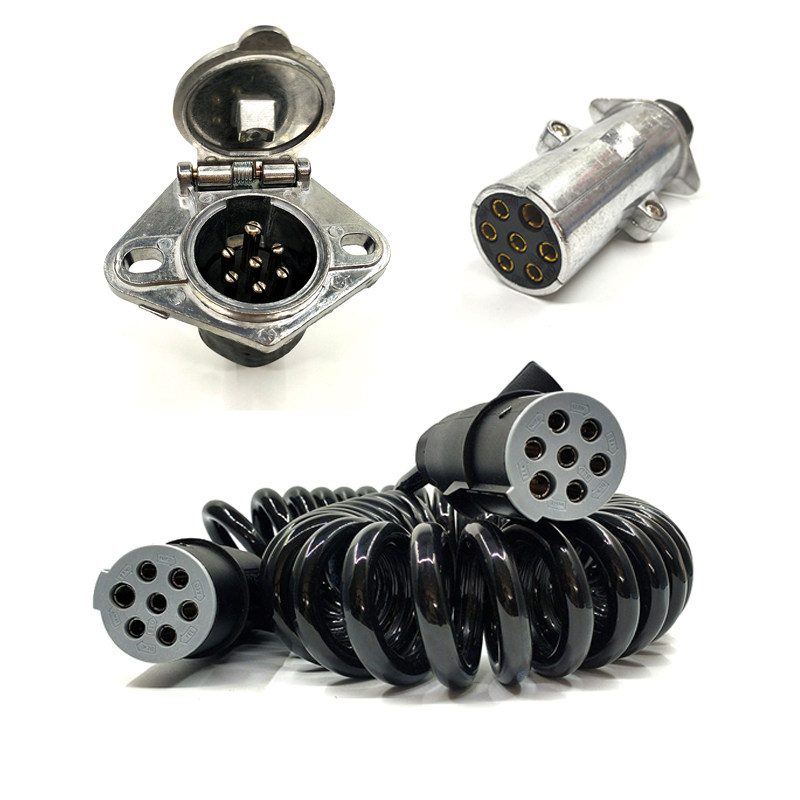 货车电源弹簧螺旋absj6通用连接线半挂车插头插座其他