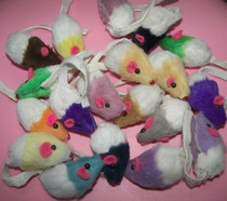 Teasing Cat Toy Rat 2 Inch Mini Rabbit Leather Mouse Pet Toy Mouse Multicolor Random Cat Cat Great Love