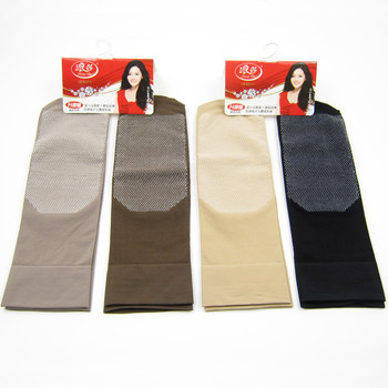 Langsha stockings thickened ດູໃບໄມ້ລົ່ນຂອງແມ່ຍິງແລະລະດູຫນາວ goose velvet soles ຫນາທີ່ມີຝ້າຍບໍ່ເລື່ອນ sweat-absorbent ຖົງຕີນໄຫມສັ້ນວ່າງ.