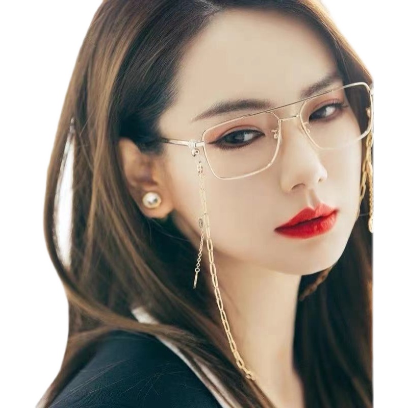 戚薇同款眼镜链长款挂脖链子金色时尚网红新款眼镜链