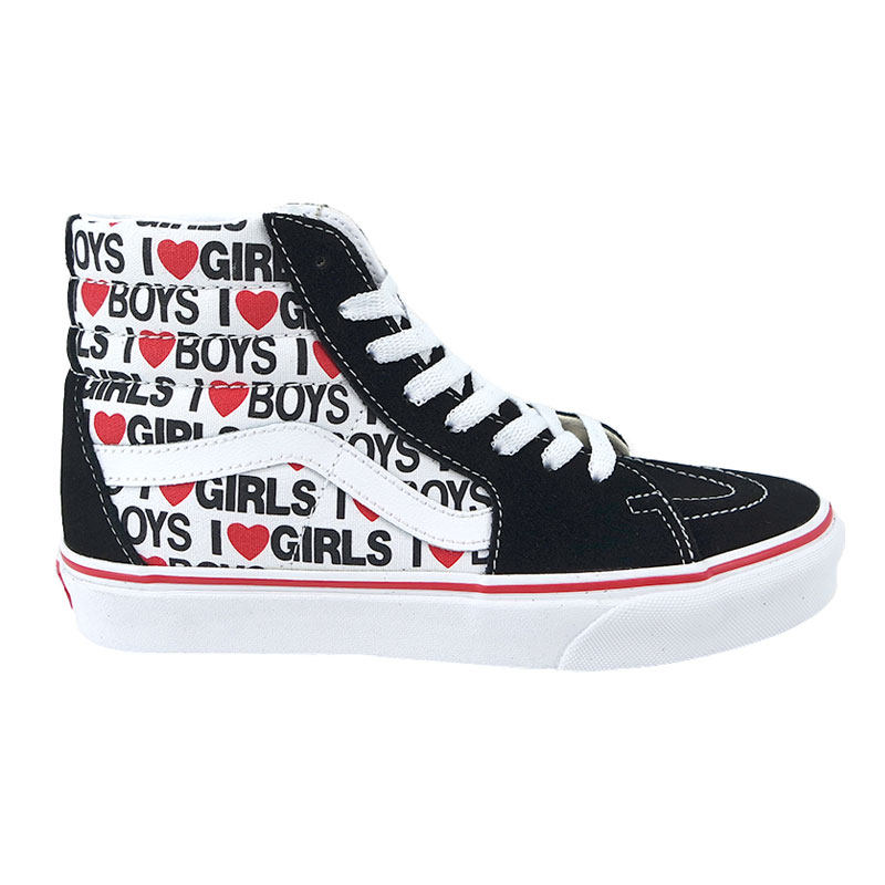 清仓vans范斯2020男女款情人节限定爱心字母高帮鞋子vn0a4u3cwku