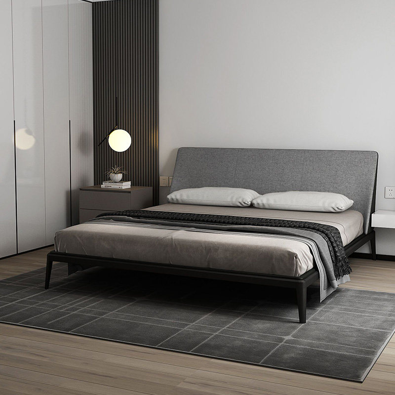 北欧布艺软床现代简约主卧双人意式极简床轻奢设计师布艺床