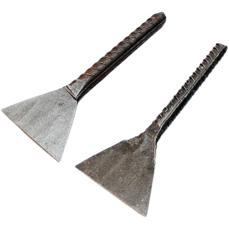 加长一体螺纹钢铲子园林清洁多用途铲刀农用平口铲子