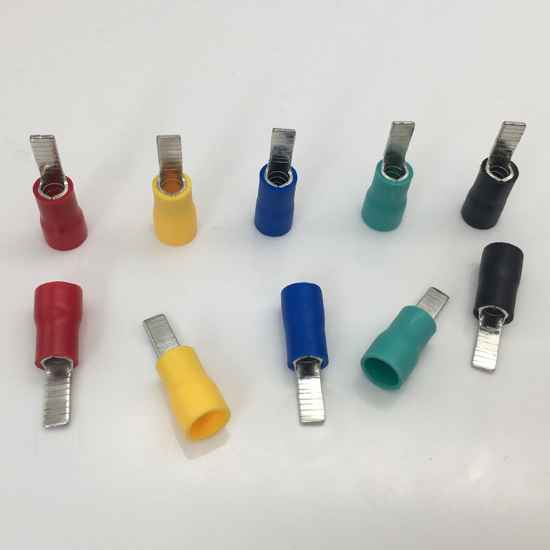 dbv5.5-10片形预绝缘端子头冷压接线端子片形接线端子冷压铜插头