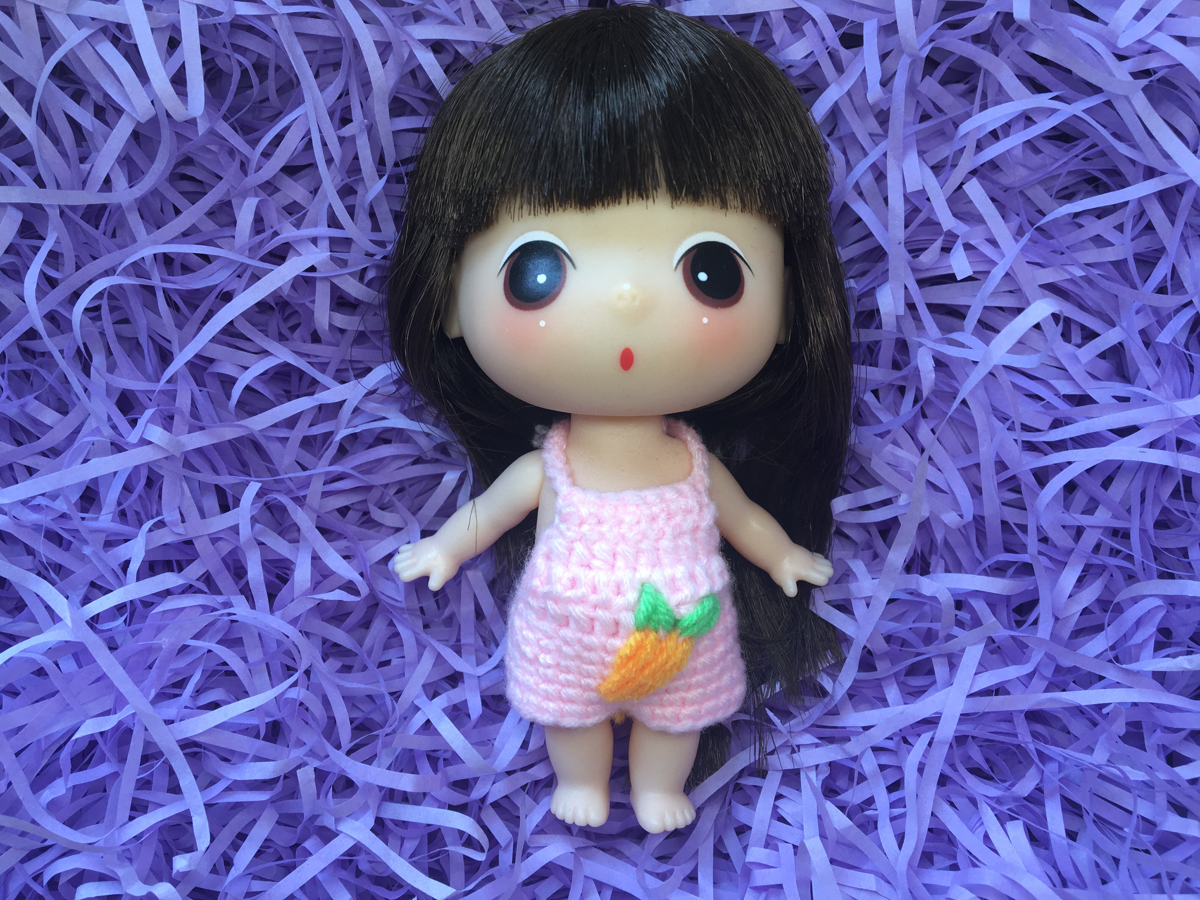 冬己迷糊娃娃9cm11cm可穿穿衣服白兔子兔子胡萝卜手工娃娃