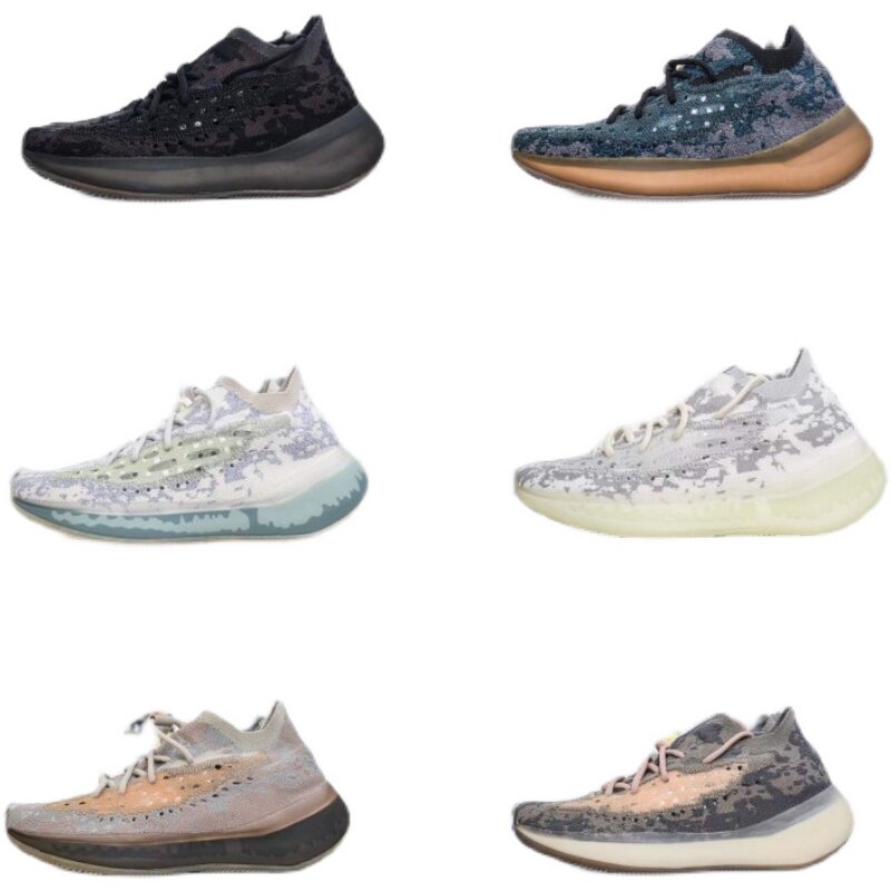 椰子380外星人蜜桃粉黑武士白夜光蓝棕满天星yeezy琥珀男女运动鞋